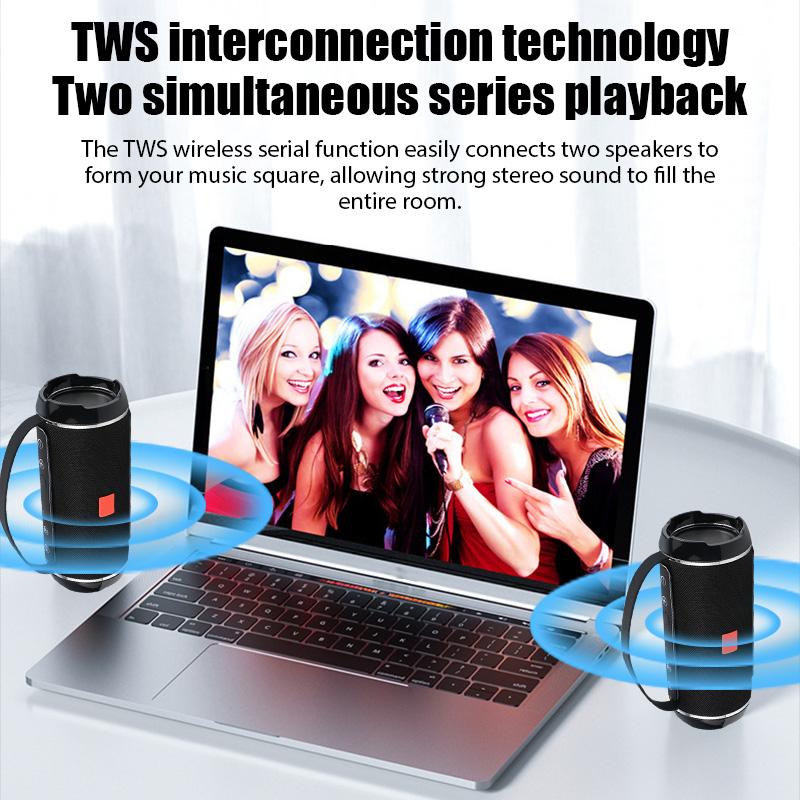 TG Bluetooth 5.3 Speaker TWS Wireless Powerful Box Portable Outdoor Speakers Waterproof Subwoofer 3D Stereo Sound HandsFree Call