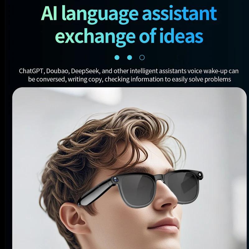 Women AI Smart Glasses 800W HD Camera Anti Blue Light The Map Translation Video Call Take Photos UV Protection Sunglasses Men Wearable - Image 5