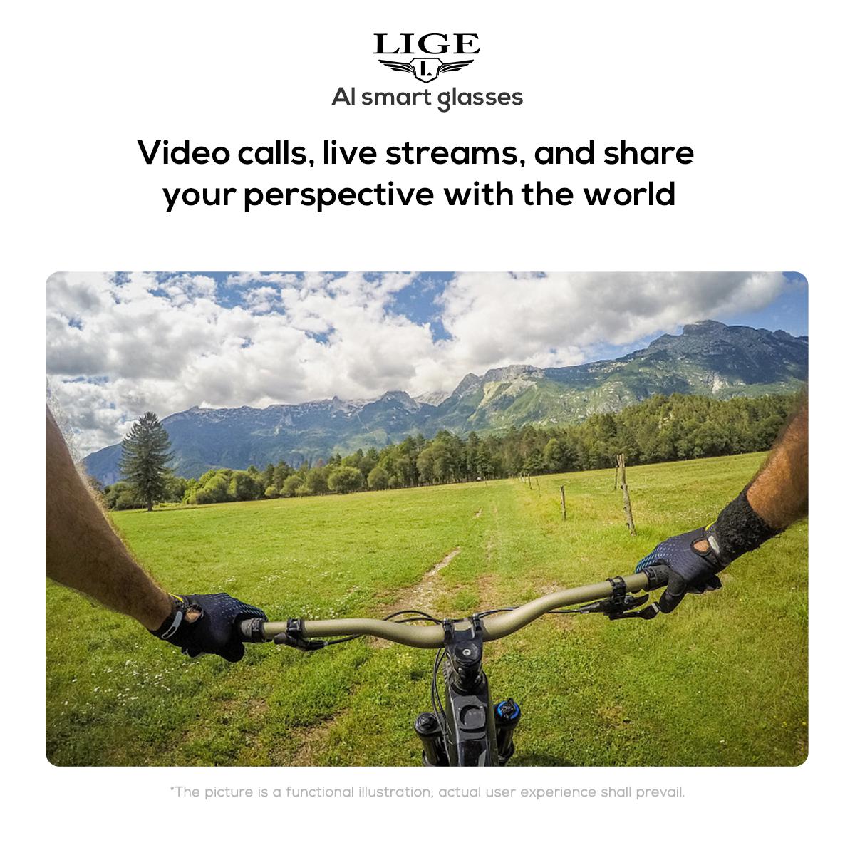 New AI Smart Glasses With Camera Bluetooth Call Voice Assistant Control Navigation Waterproof Smart Sports Wearable Glasses Men Charging Device Local Magnetic Chargeable Black Gold