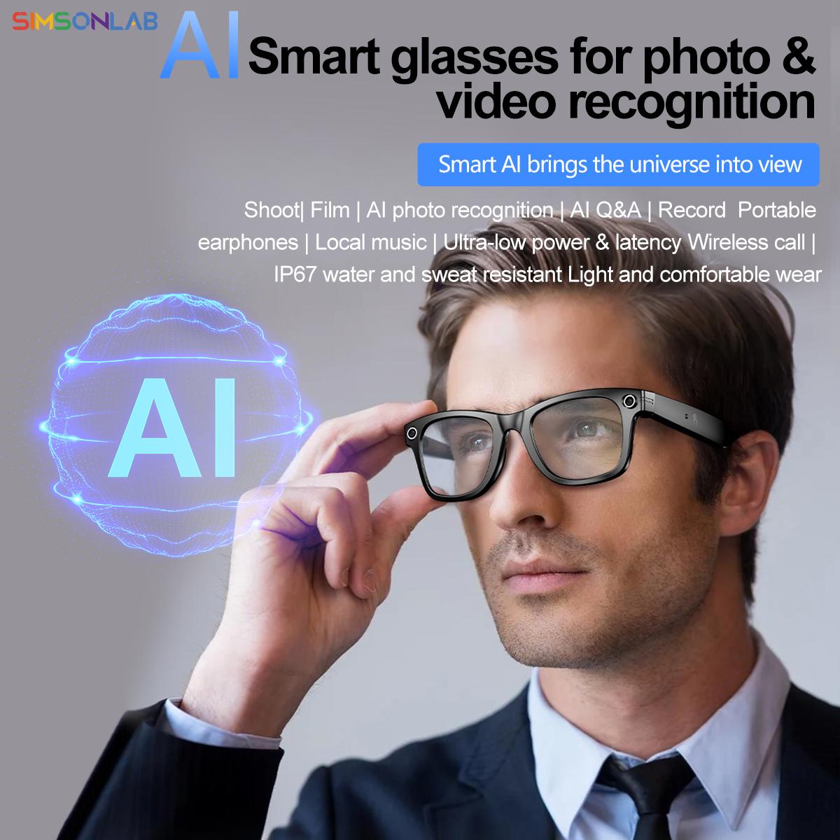 2025 New AI Interaction Smart Glasses With Camera Photo Video Record Translation Music Smart Sunglasses Bluetooth Call Headphone Wearable - Image 2