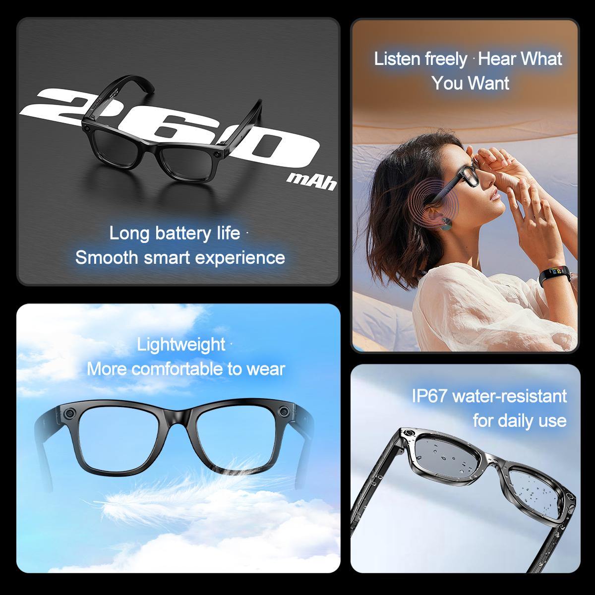 2025 New AI Interaction Smart Glasses With Camera Photo Video Record Translation Music Smart Sunglasses Bluetooth Call Headphone Wearable - Image 5