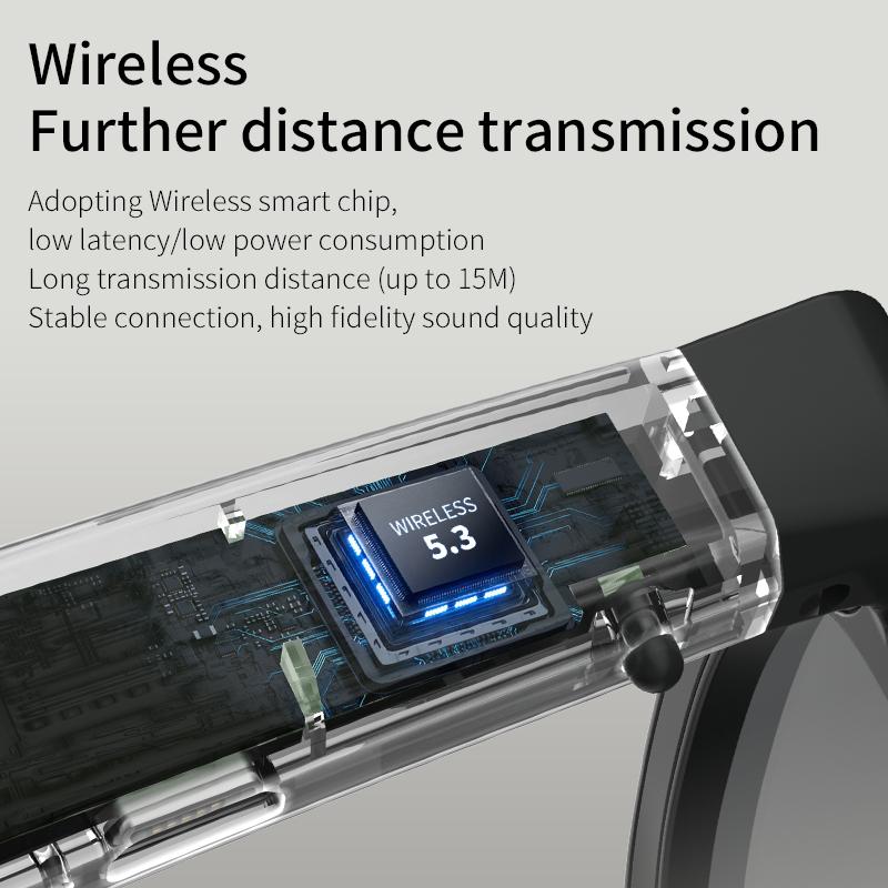 Smart Glasses Multifunctional Bluetooth Glasses Portable Wireless HD Headset With Waterproof  Microphone Sunglasses - Image 3