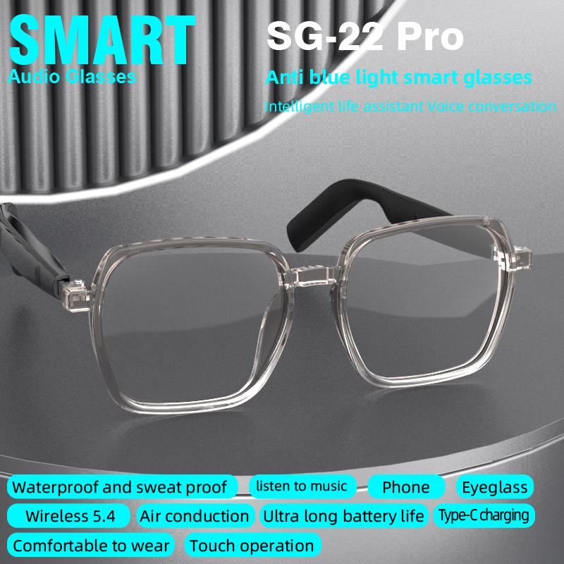 SG-22Pro Hands-Free Calling Smart Frame Built Smart Bluetooth Glasses Wireless Audio Eyewear with Open Ear Speakers Rechargeable - Image 2