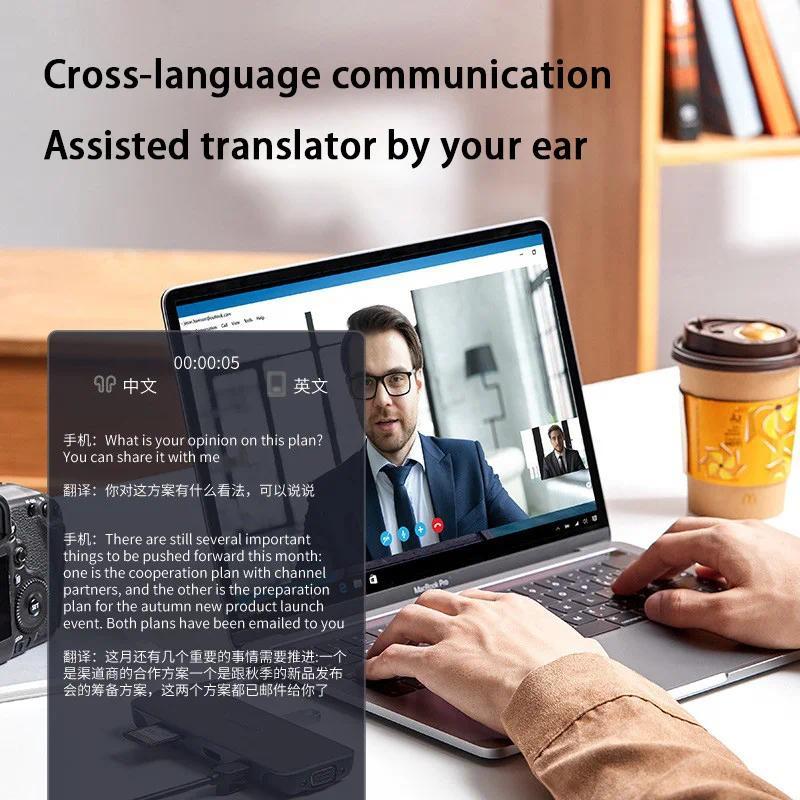 High-Tech AI Smart Glasses Translation 144Languages Real-time Wireless Bluetooth Headset For Simultaneous Interpretation - Image 4