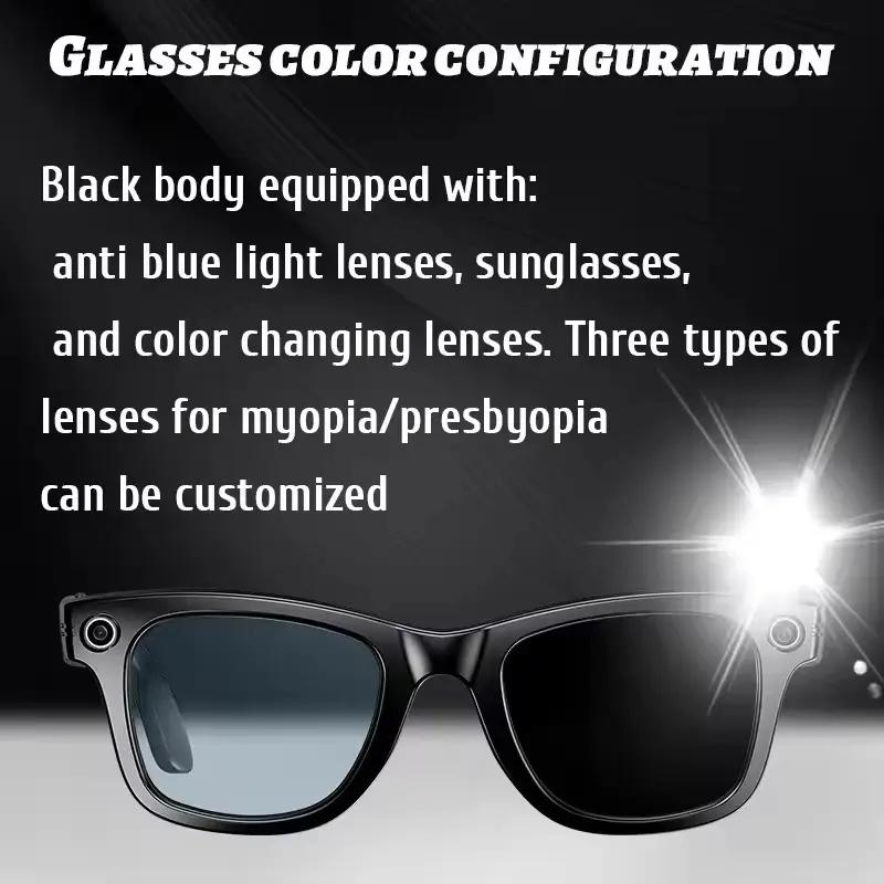 Smart Glasses AI Translate Bluetooth Call Music Voice Assistant Smart sunglasses Control Camera Video Recording Identify Object Wearable - Image 3