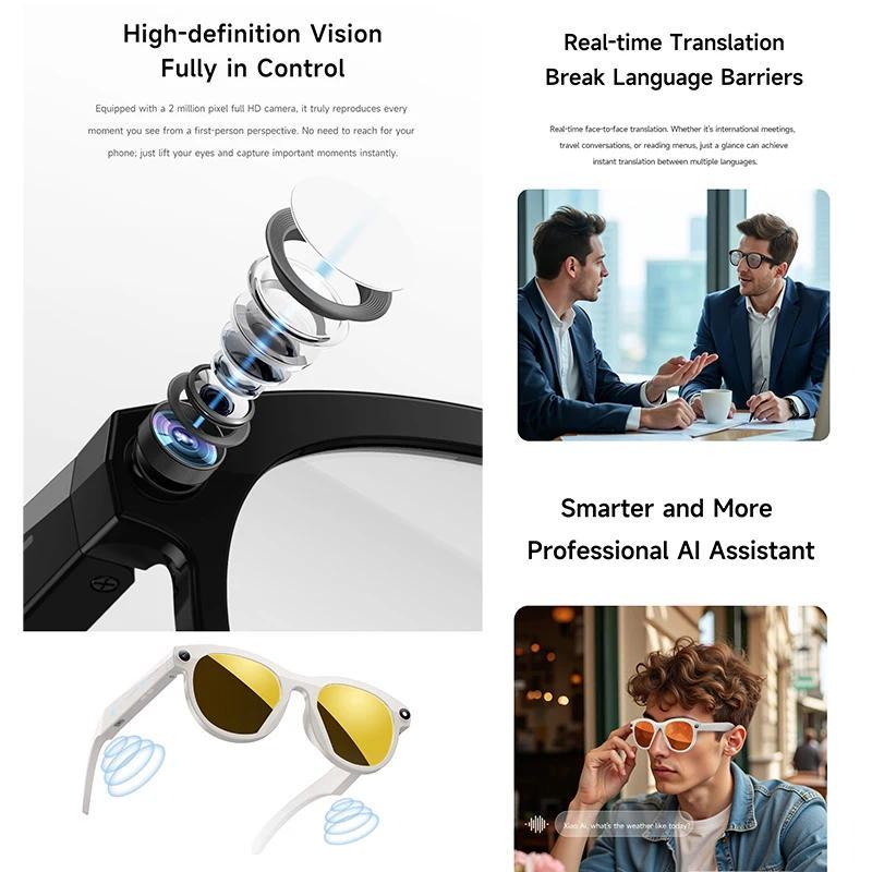 AI Smart Glasses HD Camera 200w Pixel Video Recording  Bluetooth Call Flashlight Waterproof Intelligent Recognition Smart Glasse - Image 5