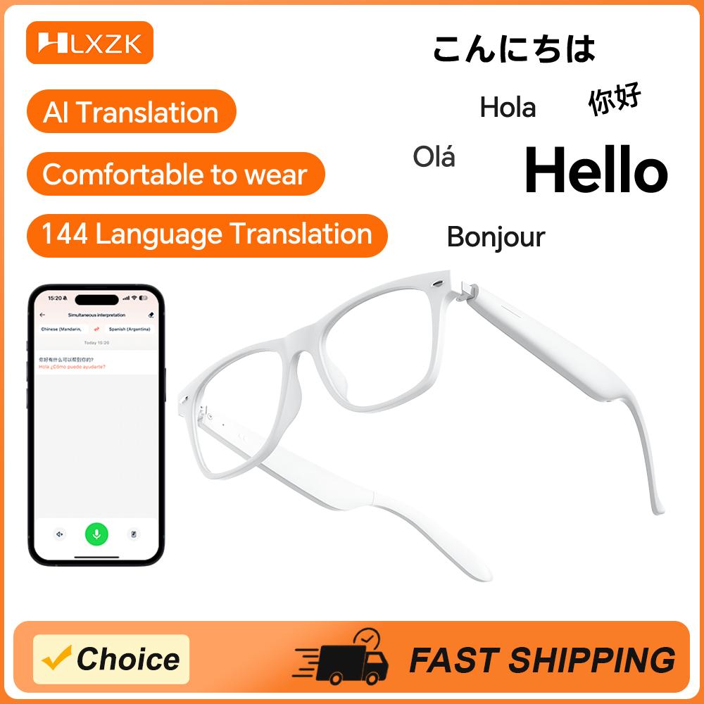 Discover the Revolutionary Features of Business AI Glasses Translator Bluetooth Headphones Anti-Blue Light Sunglasses Hi-Fi Audio Earbuds Real-Time Translation Headset