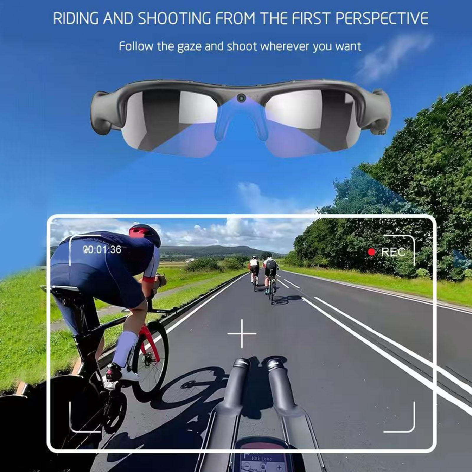 Camera Sunglasses with WiFi Polarized Smart Bike Glasses Outdoor Sports Camera HD Video Recording Polarized Camera Sunglasses