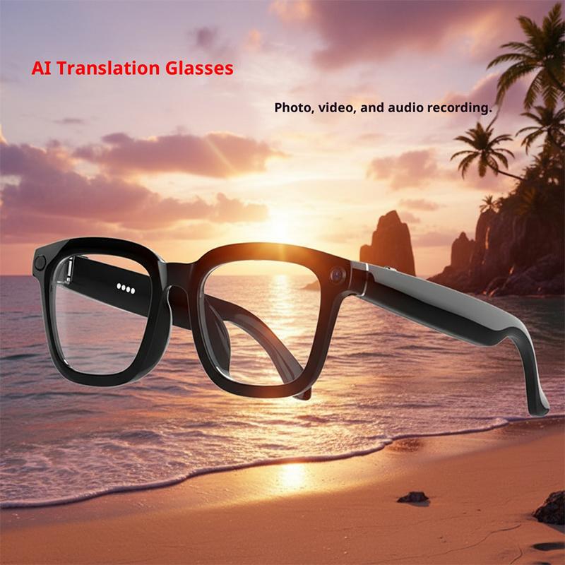 AI Glasses With Camera Bluetooth Glasses Noise Cancelling 800W HD Camera Smart Touch Musiccall Meeting Translation Multifunction