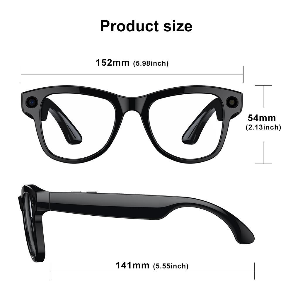 Discover the Revolutionary Features of AI Smart Glasses M02Ultra with Charging Case - 800MP Camera, Object Recognition, Translation, WiFi, Navigation, Video Recording