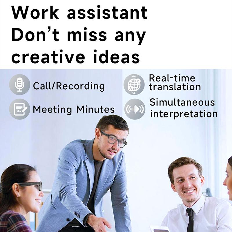 Smart Bluetooth Glasses with 8MP Camera, Anti-Shake Technology, HD Video Recording at 1200P, Music Playback, Voice Calling, Prescription Lenses, AI Interpretation