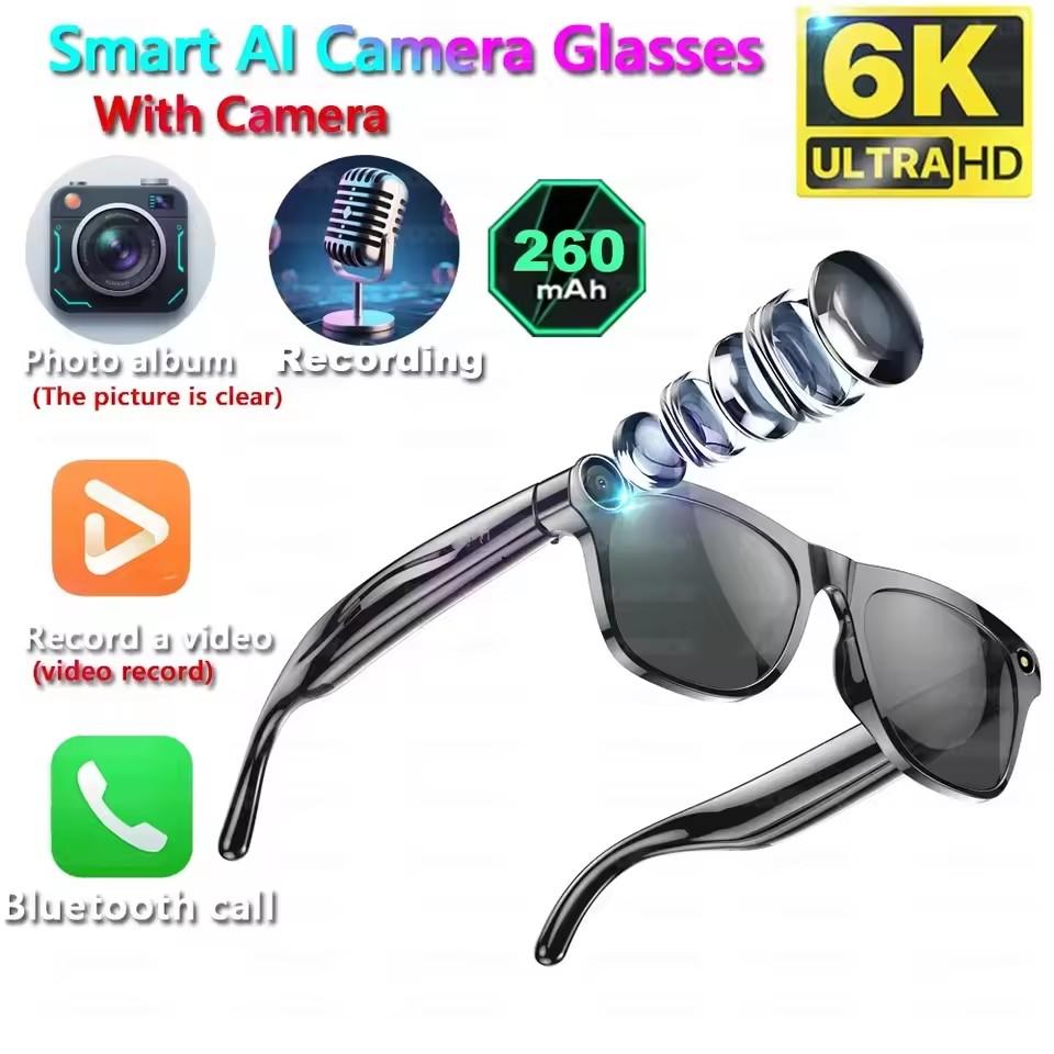 Unboxing and Review: The 4K HD1080P AI Smart Glasses Photochromic Glasses Video Recording Bluetooth Call Glasses Waterproof Bluetooth Call Playing Music Experience