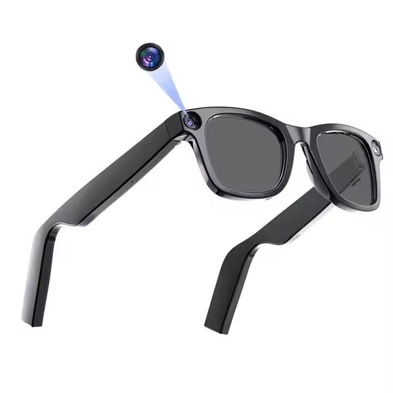 Fashion Smart AI Glasses 2000Wpixel HD Camera Photo Video Voice E02L Bluetooth Call Headset Glasses Wireless Music Earphones
