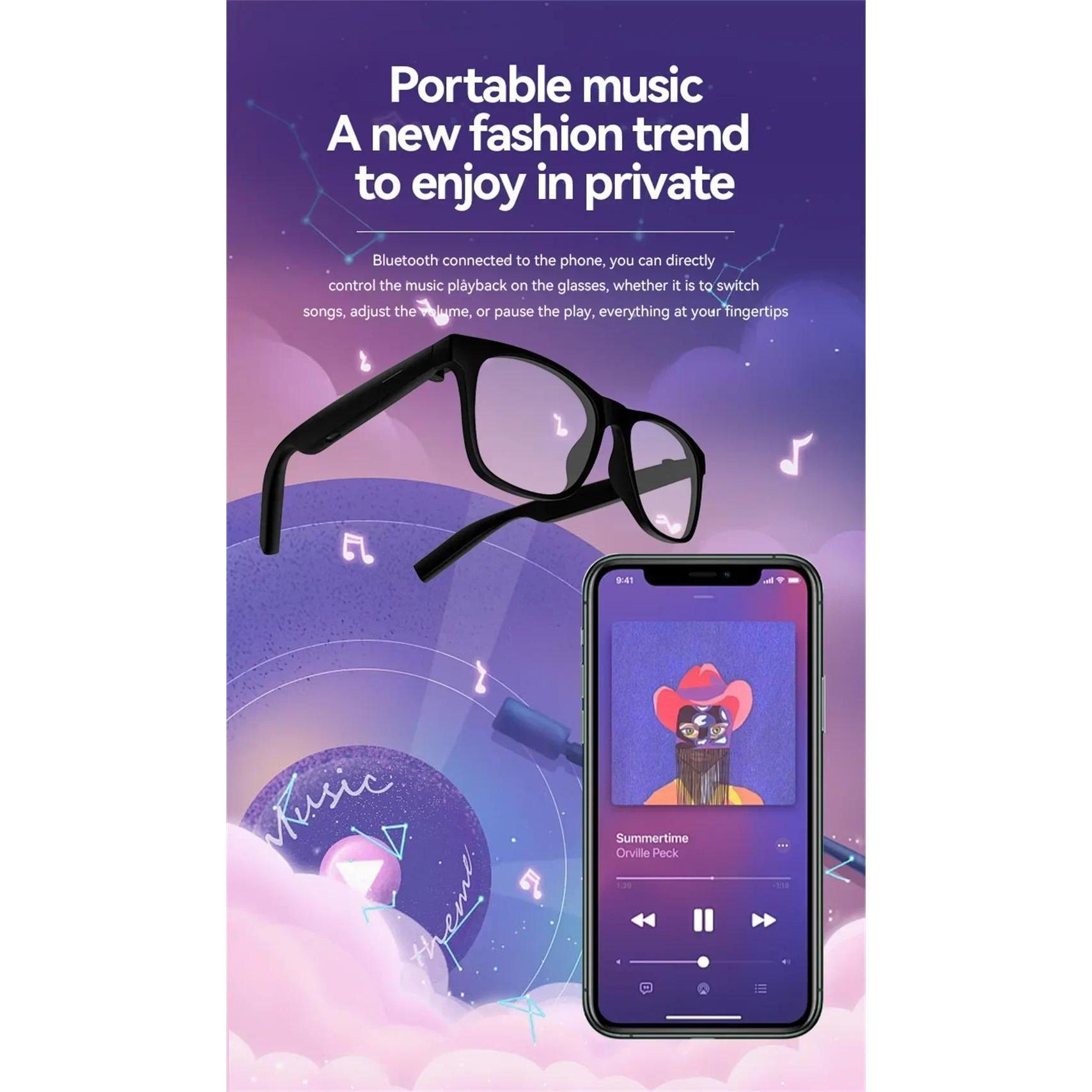 New D11 Smart Glasses Wireless Bluetooth Hands-Free Calling Music Play Headphones With Microphone Motion Stereo Speaker Glasses