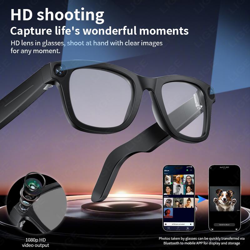 Discover the Revolutionary Features of Smart Glasses, 800W Pixels, HD Shooting Video Recording, Voice Assistant, AI Translation, Multi-Functional Camera, Smart Glasses, New