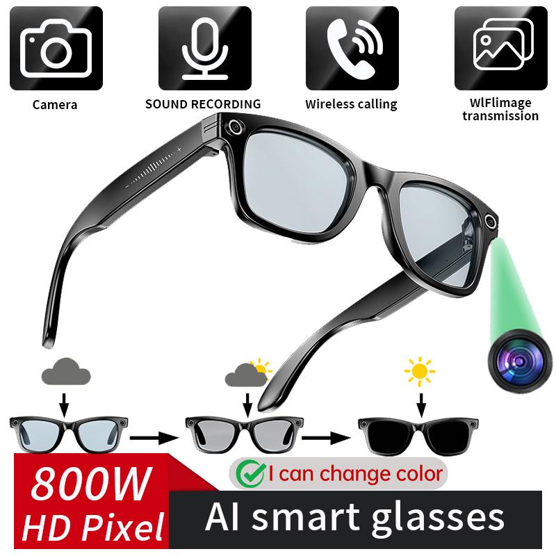 Discover the Revolutionary Features of 8 Million Pixels Smart Glasses Recording Videos AI Photo Recognition Answer Translation 270mAh IP65 Waterproof Bluetooth Glasses