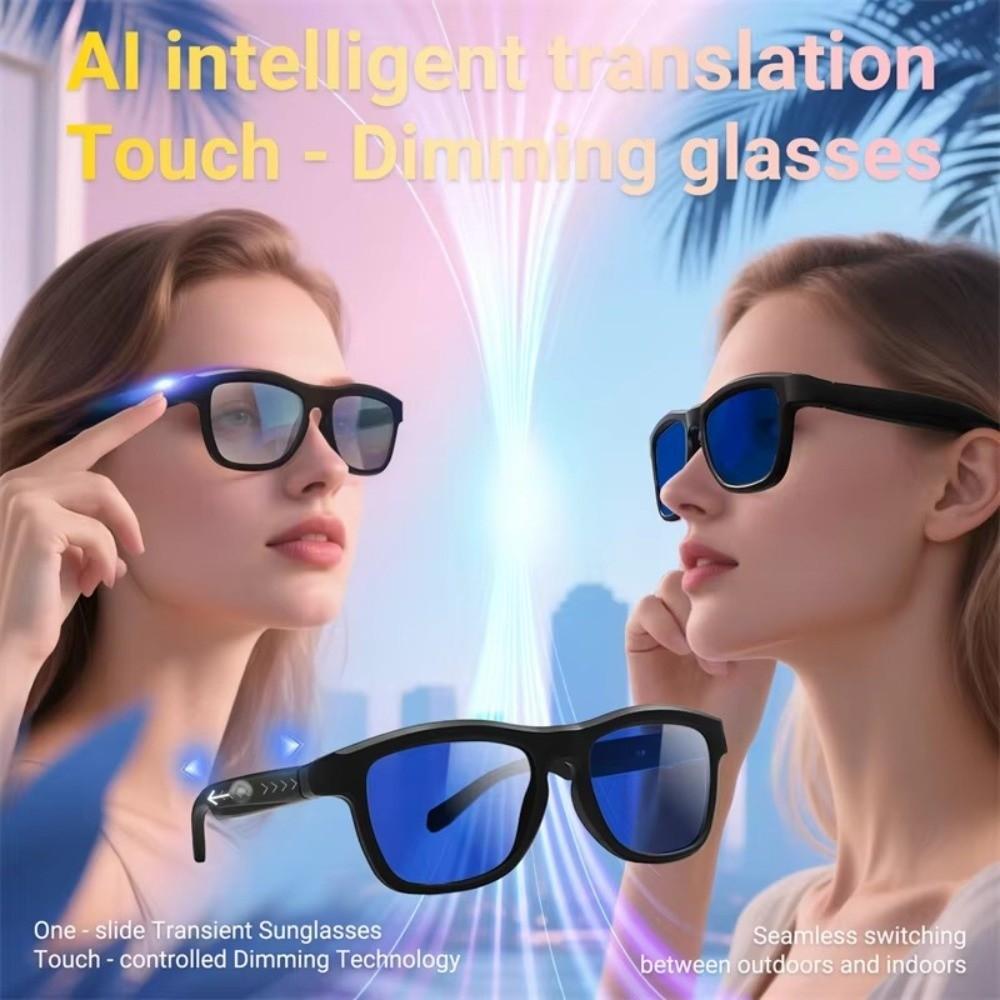 Smart Bluetooth Sunglasses, AI Translation, Bluetooth Calling, UV Protection, Digital LCD Glasses