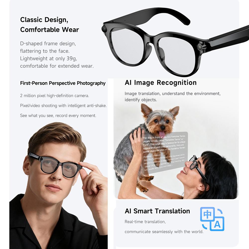 Unboxing and Review: The AI Smart Glasses Real-time Translation Bluetooth Call Sunglasses Dual Camera Shoot Audio Video Music Player Multifunctional Men Experience
