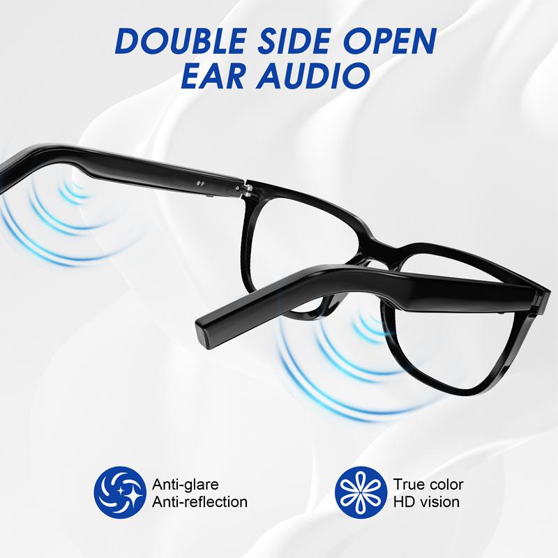 Anti Blue Light Smart Glasses UV Protection Photochromic Sunglasses Hands-Free Calls Audio Voice Assistant for Men Women