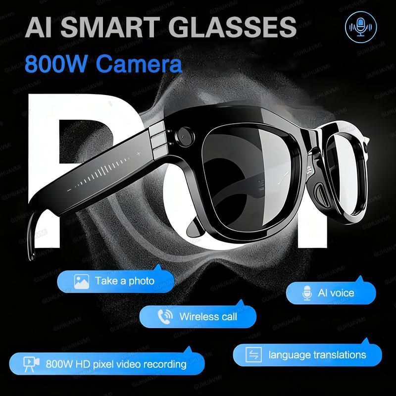 The Future of Technology: Exploring 2025 AI Smart Glasses with Camera Sunglasses Mini Camera Video Recorder Wireless Bluetooth Call Anti-blue Glasses for Man Women's Innovations