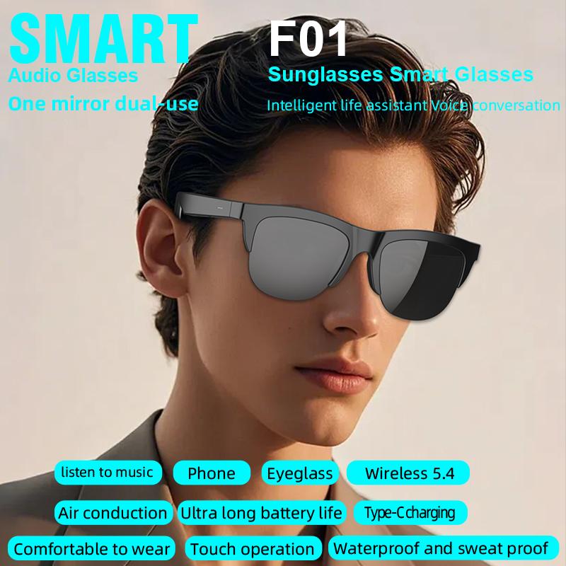 Smart Bluetooth Sunglasses, Advanced Technology V5.4 HIFI, Touch Protection, UV Protection, Suitable for Outdoor Sports, Calls, For Men and Women