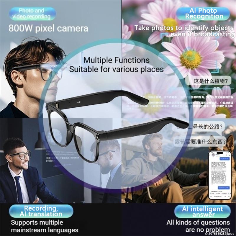 Discover the Revolutionary Features of AI Translation Smart Glasses M02S Bluetooth Call Outdoor Sports Sunglasses Shoot Audio Music Player Real Time Recording Glasses