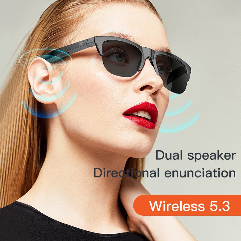Touch Based Intelligent Bluetooth Glasses with USB Rechargeable For Outdoor Sports Calls Sunglasses Business Wireless Headphones