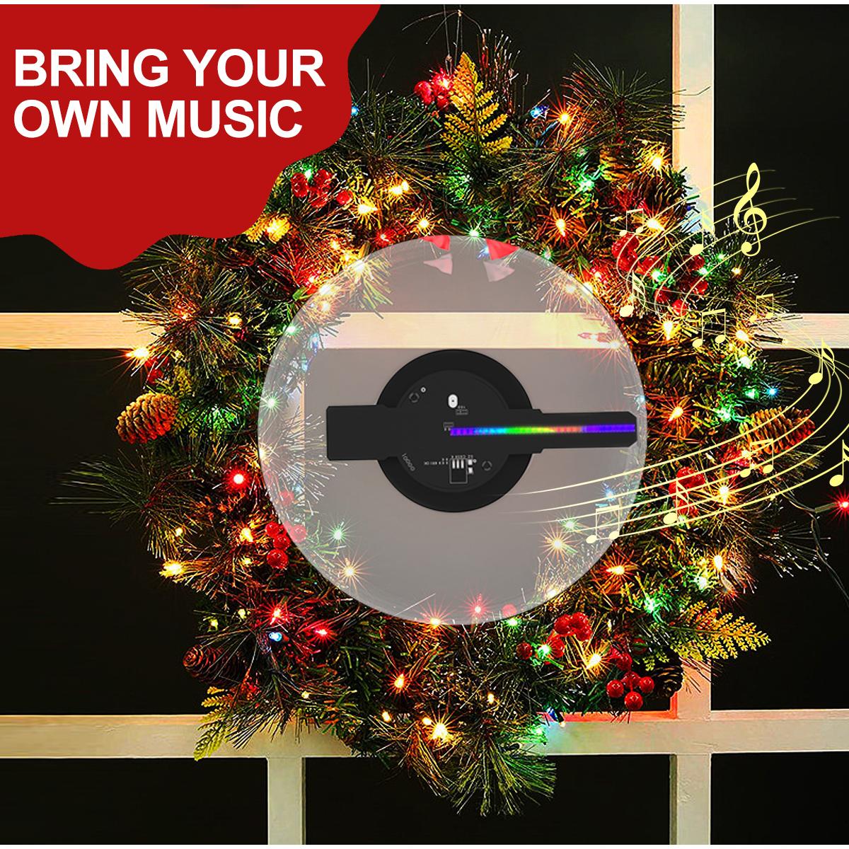 3d Holographic Advertising Lights LED Desktop Model Fan Screen With Audio Playback With Transparent Cover Holographic Fan - Image 2