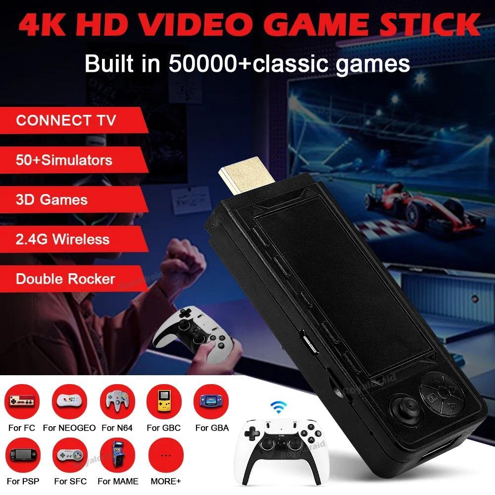 128G 256G X9 PRO GameStick 4KHD TV Video Game Consol 3D Games For PSP/PS1/N64/NDS 40+Simulators Retro Games Dual 2.4G Controller