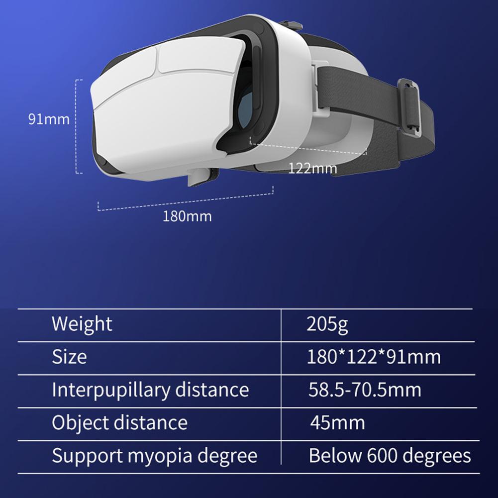 Adjustable VR Headset for Enhanced Mobile Gaming Compatible with For iOS & For Android Smartphones Lightweight Design Device Wearable Virtual White - Image 3